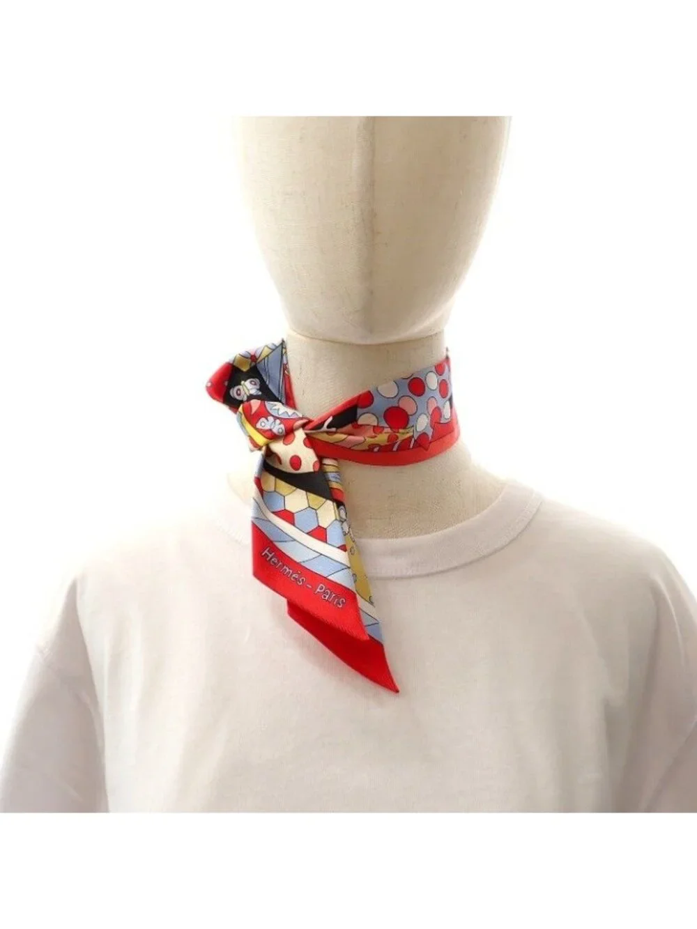 Hermes Twilly les Murmures de la Foret 08 Scarf Silk Red